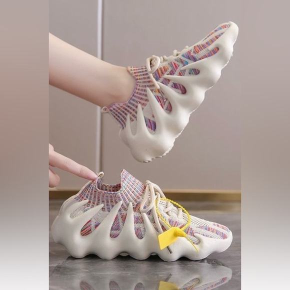 Shoes - Colorful Sneakers with Unique Sole. Super comfy.. NWT